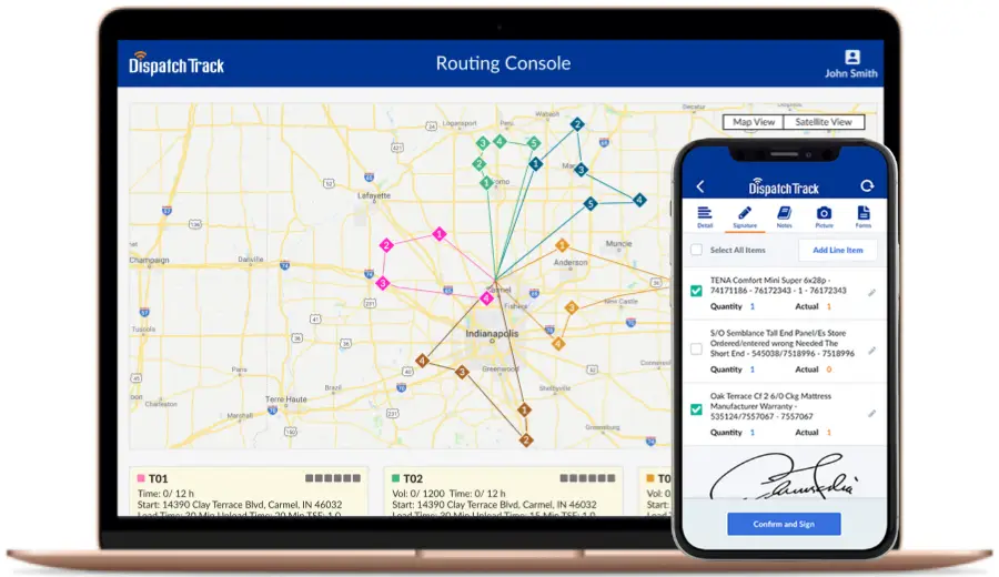 DispatchTrack furniture delivery software