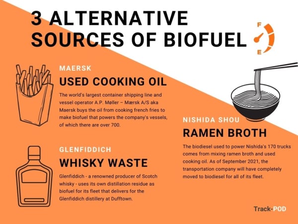 On the menu today are 3 edible sources of biofuel.