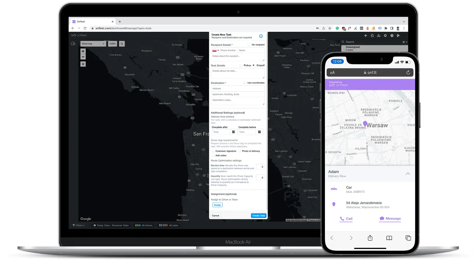 onfleet route planner