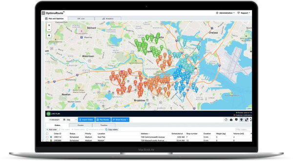 OptimoRoute courier software