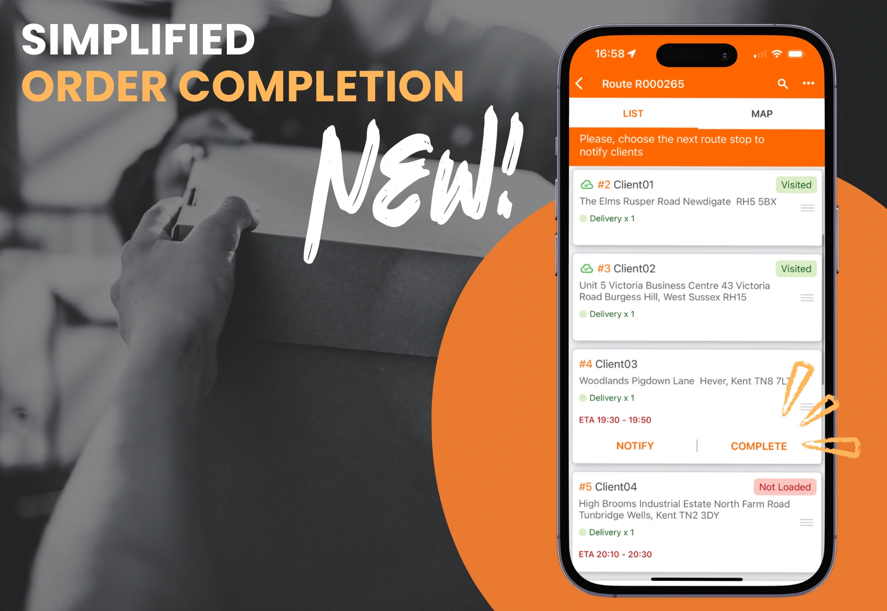 simplified order completion for streamlined order workflow