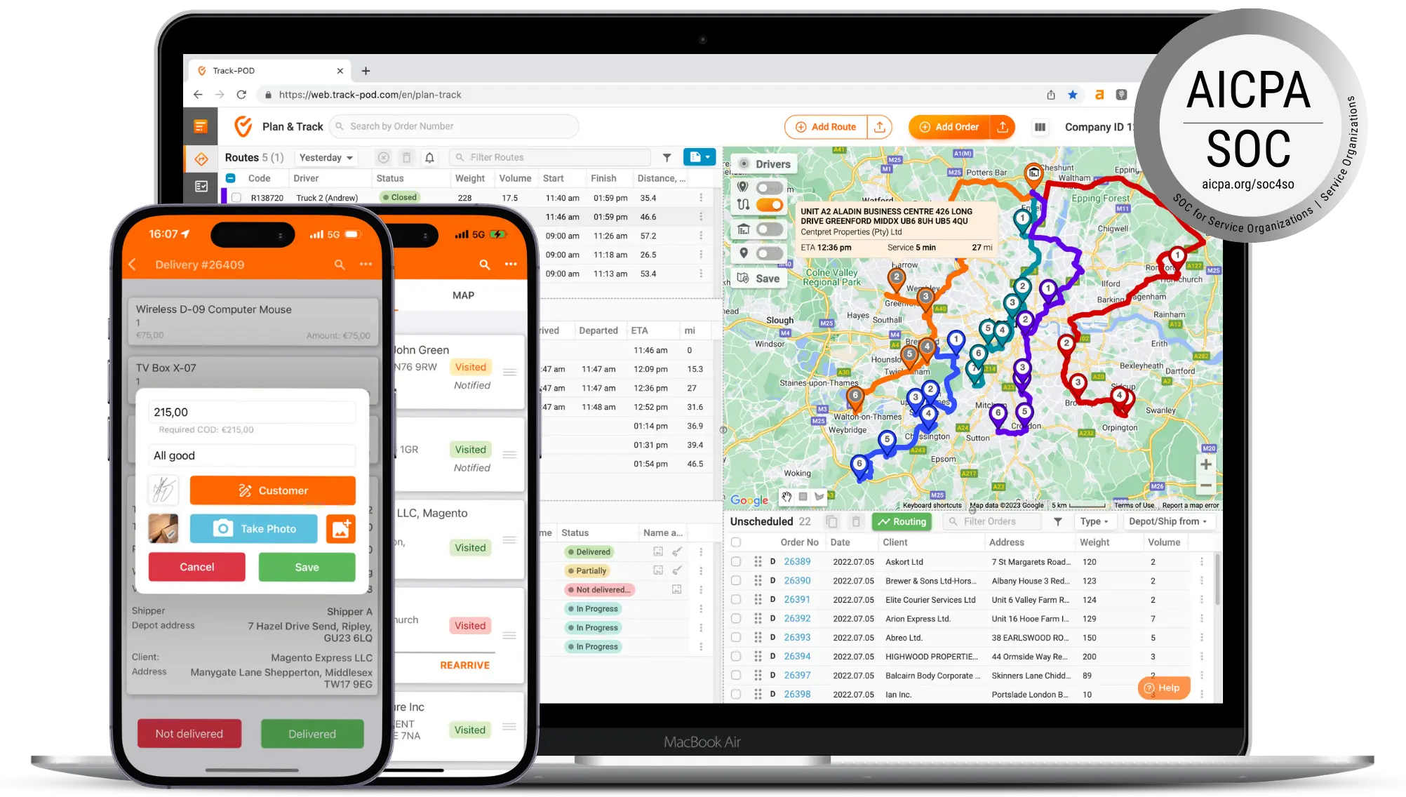 track-POD route planner