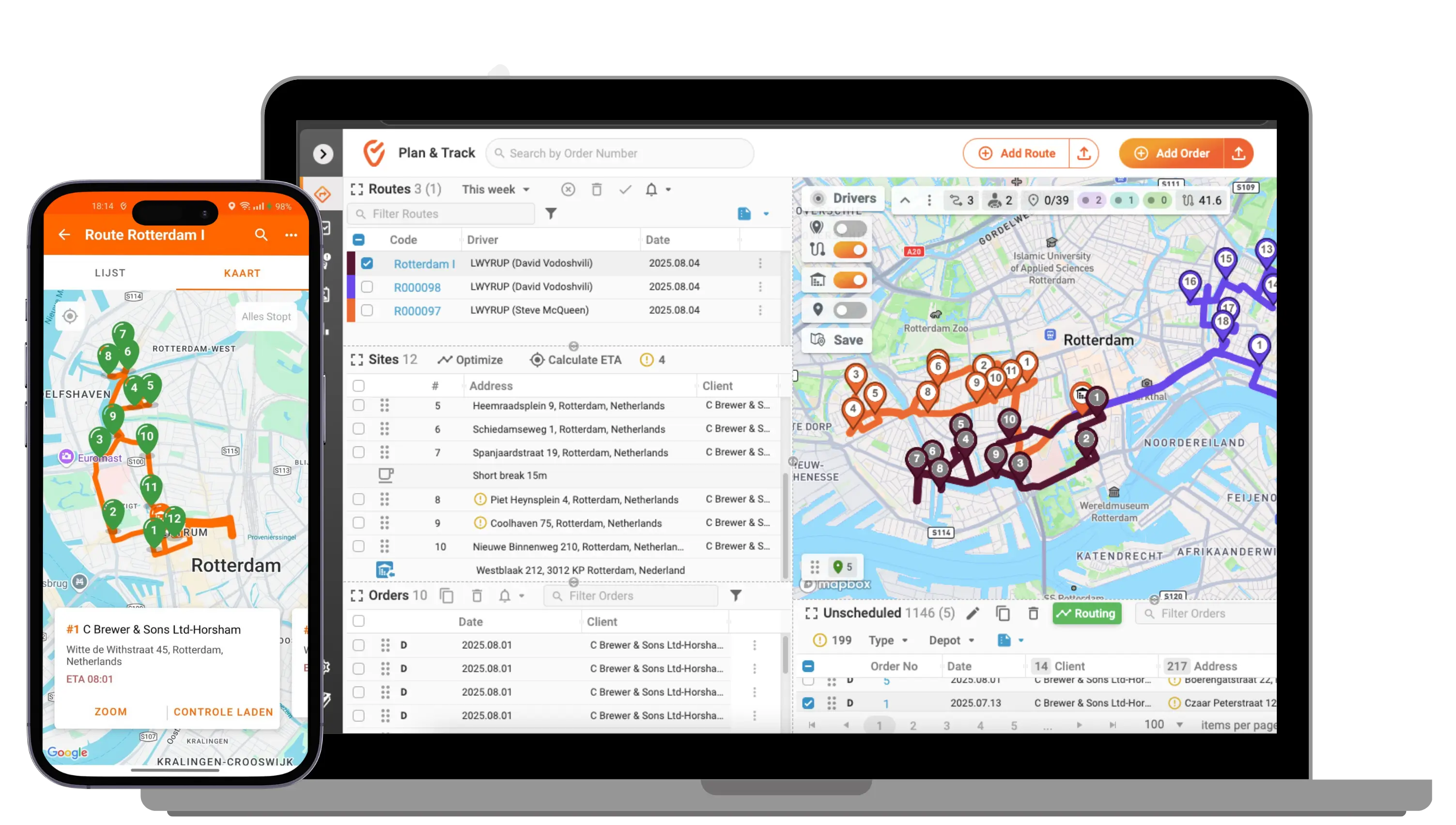 Track-POD route planning