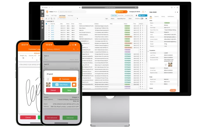 Track-POD's Courier Dispatch software