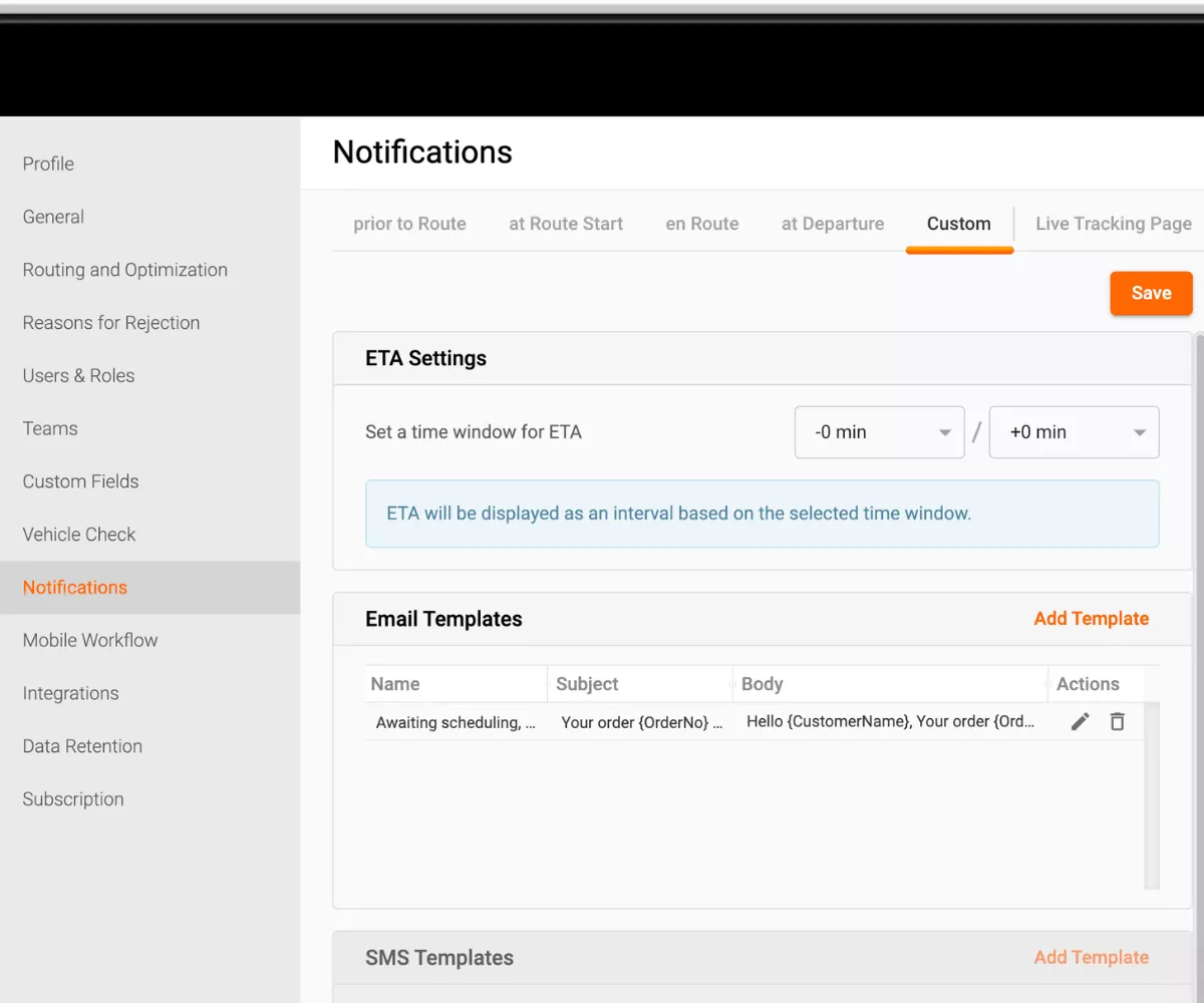 Notification Template Creation