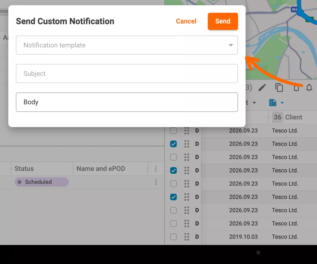 Uncheduled Notification Template