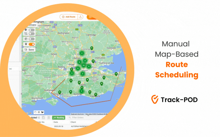 Map-based Route Scheduling