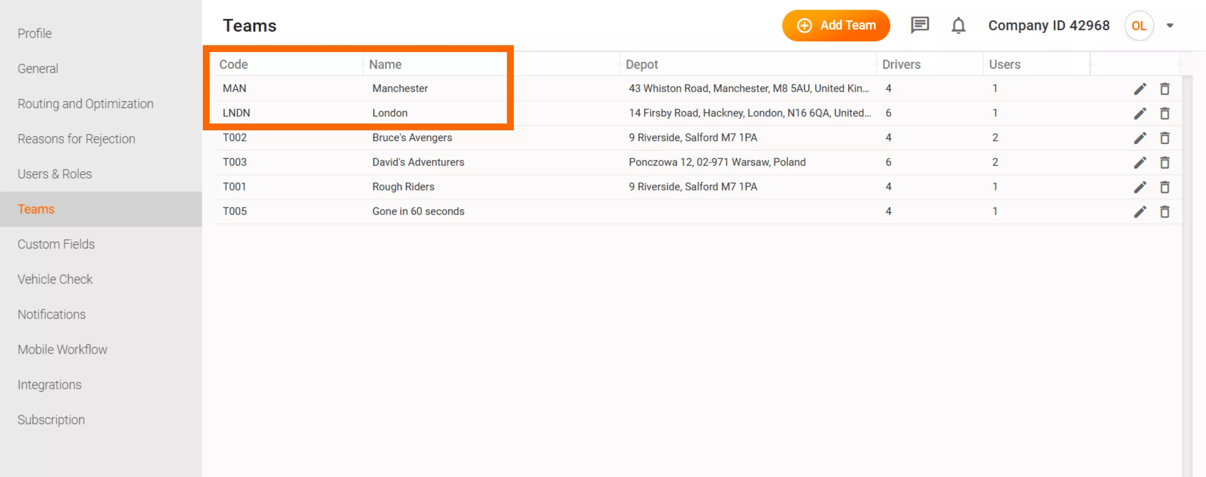 Create delivery teams