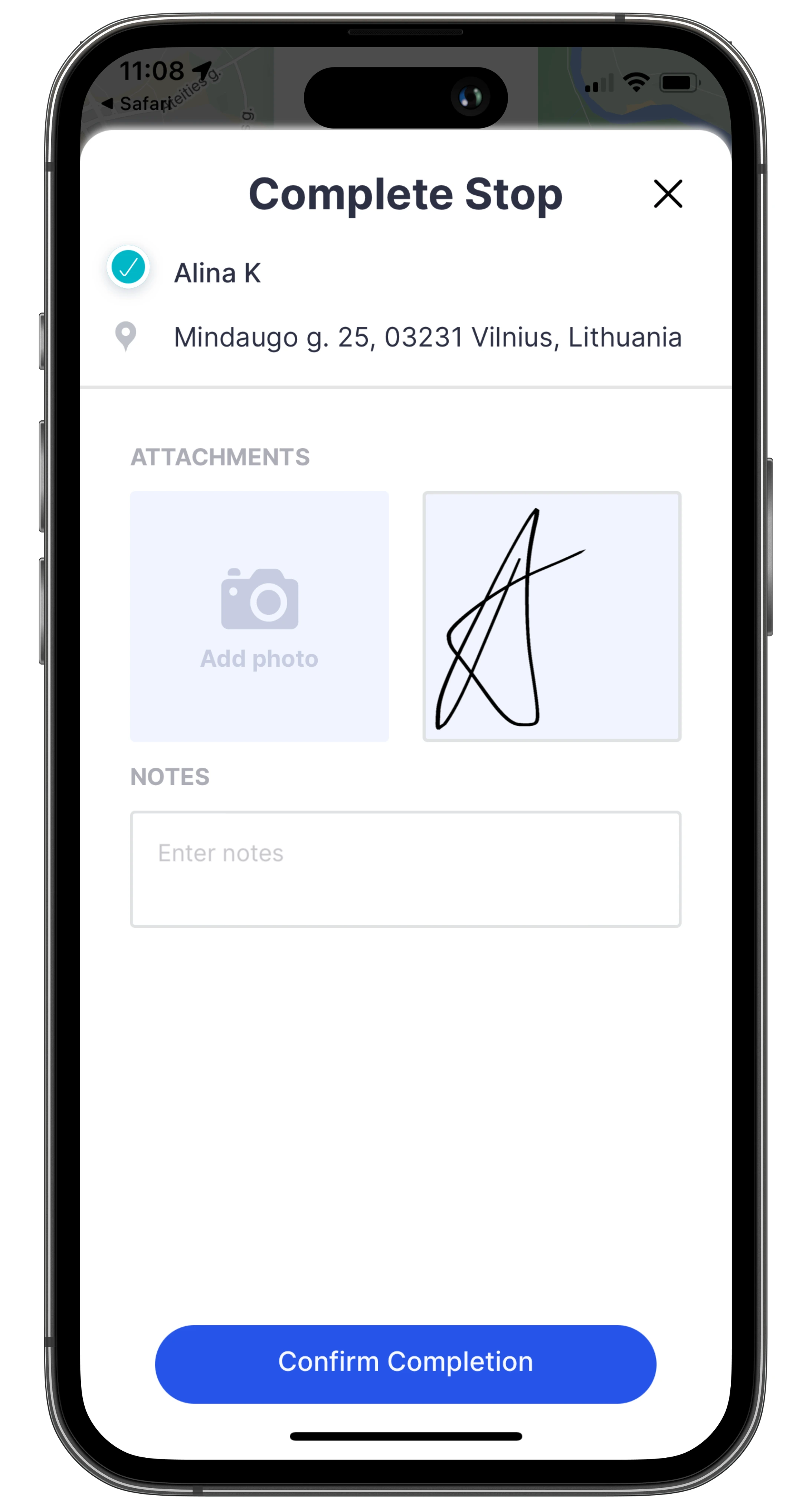 Routific Proof of delivery App