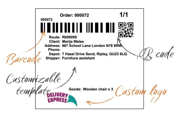 custom shipping label Track POD