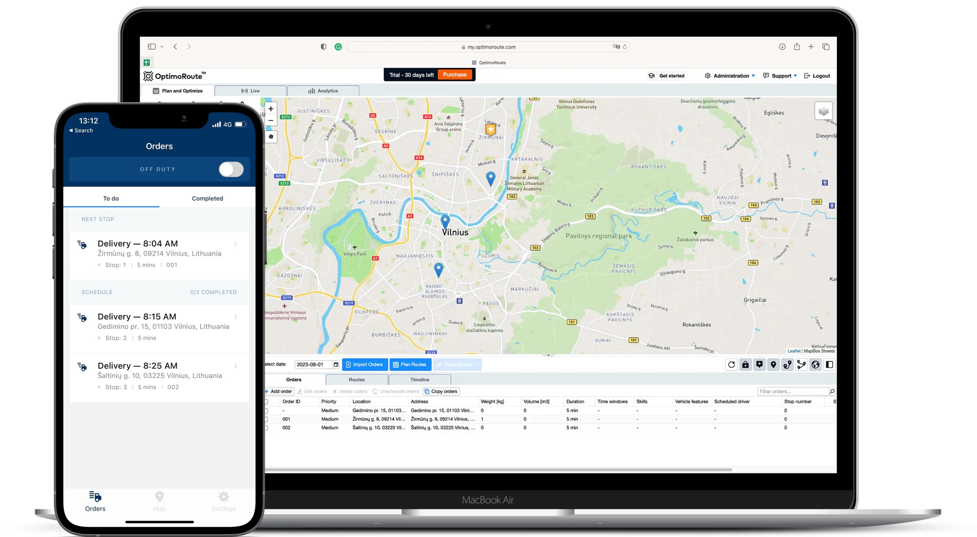 field service management software OptimoRoute
