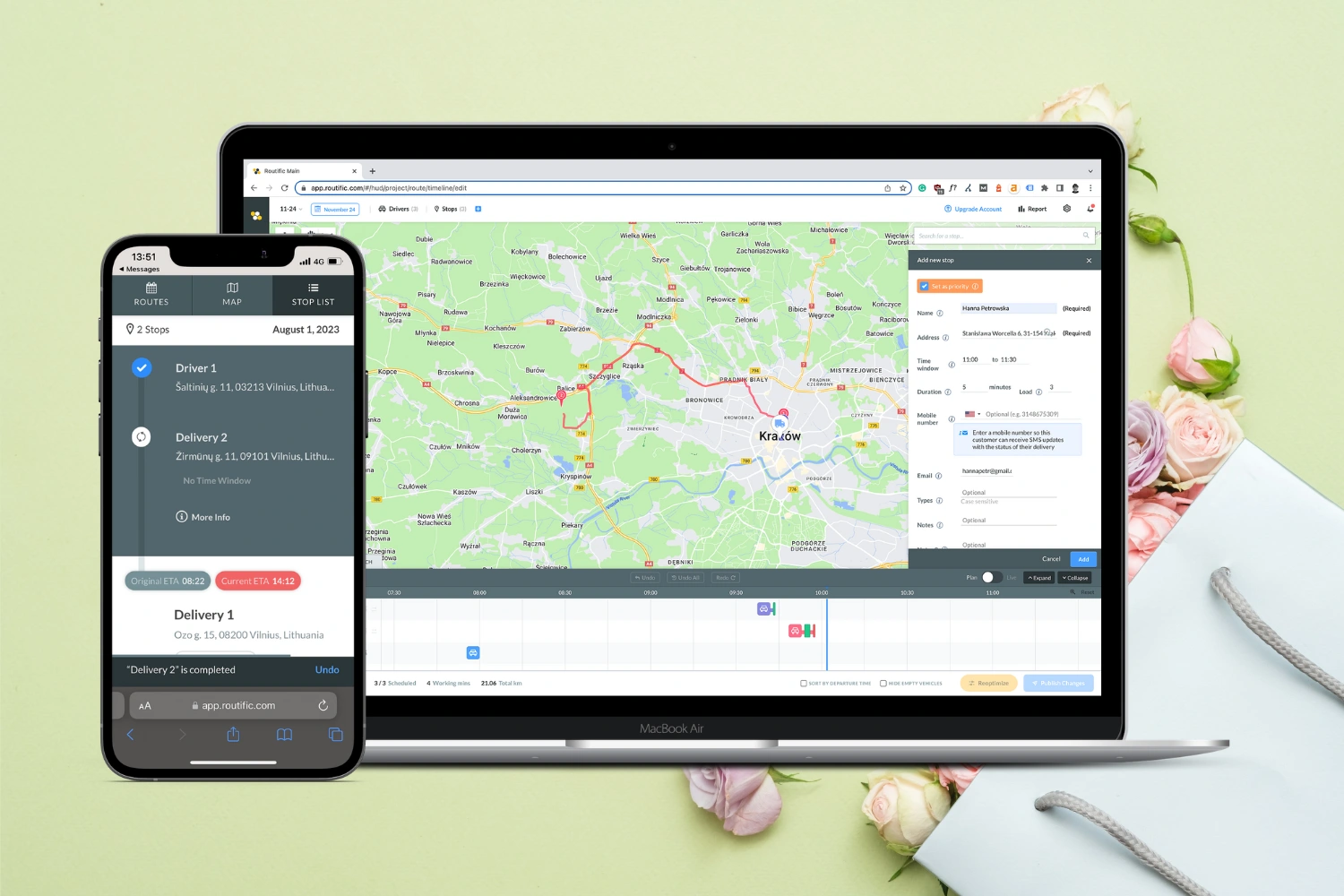 Florist delivery software