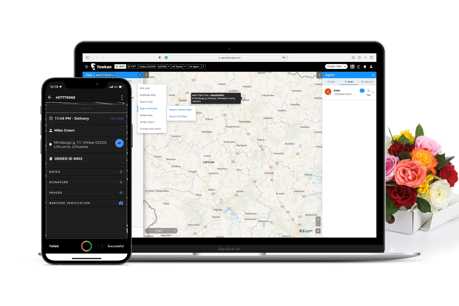 Florist delivery software