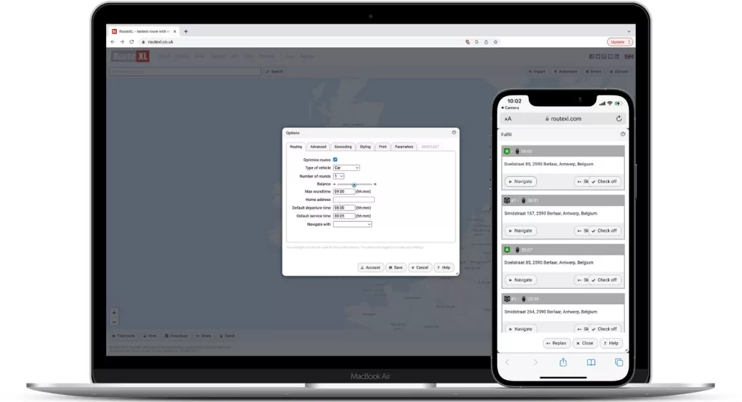 routexl route planner