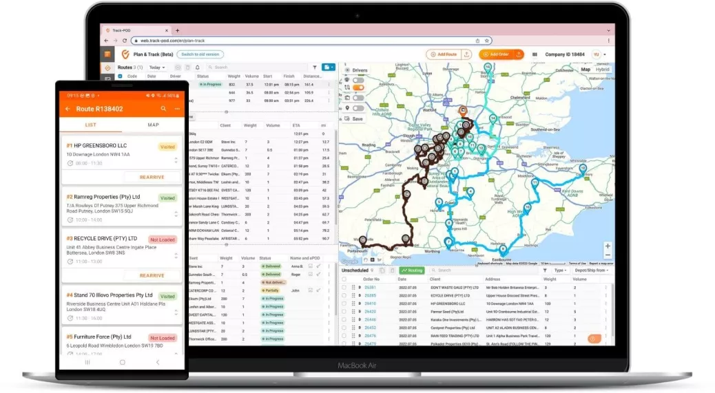 track-pod free route planner