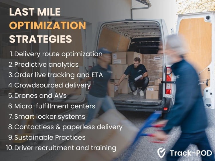 Last mile optimization strategies Track POD