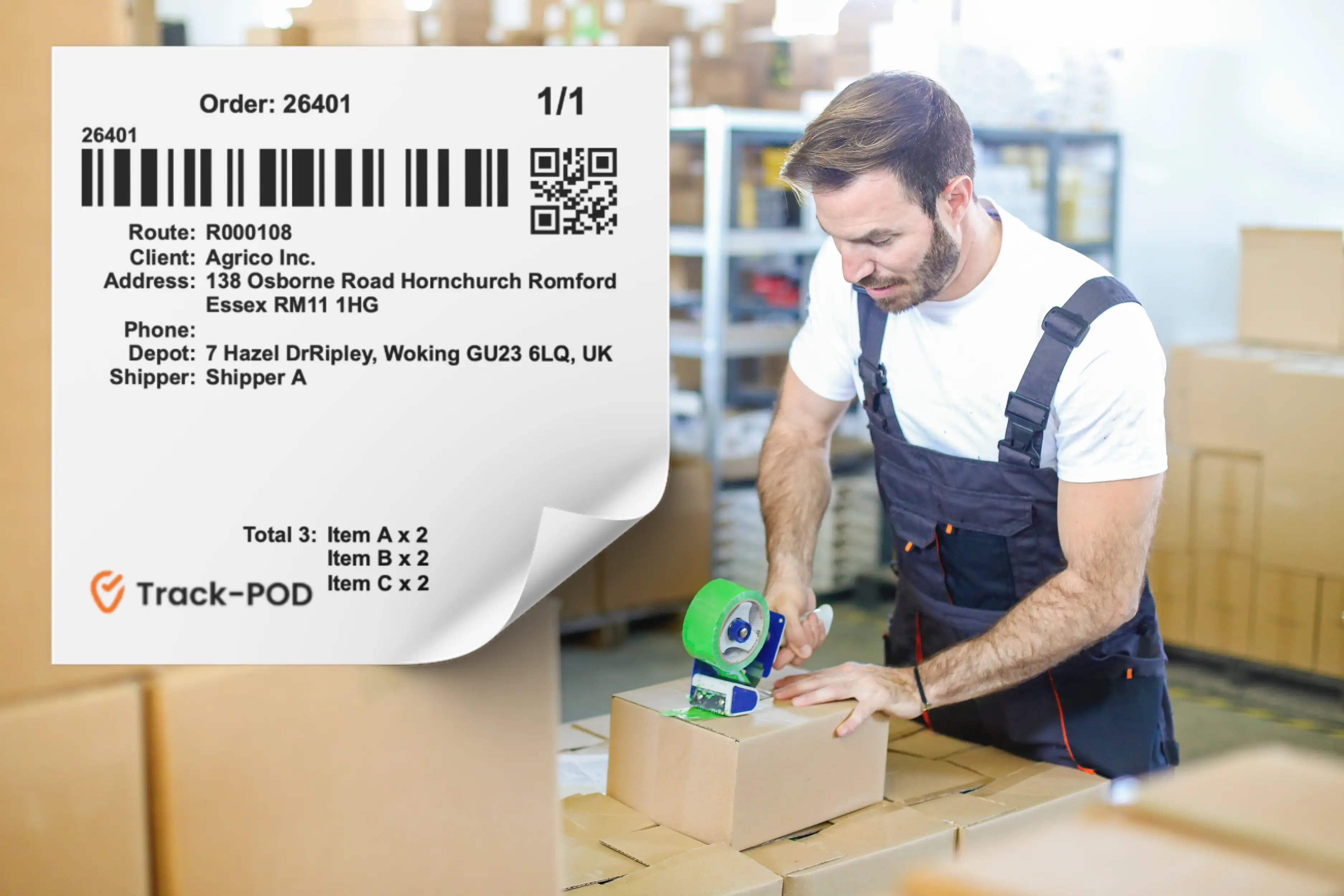 What is packing slip track-pod