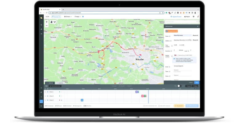Routific provides intelligent route optimization but lack real-life data integration