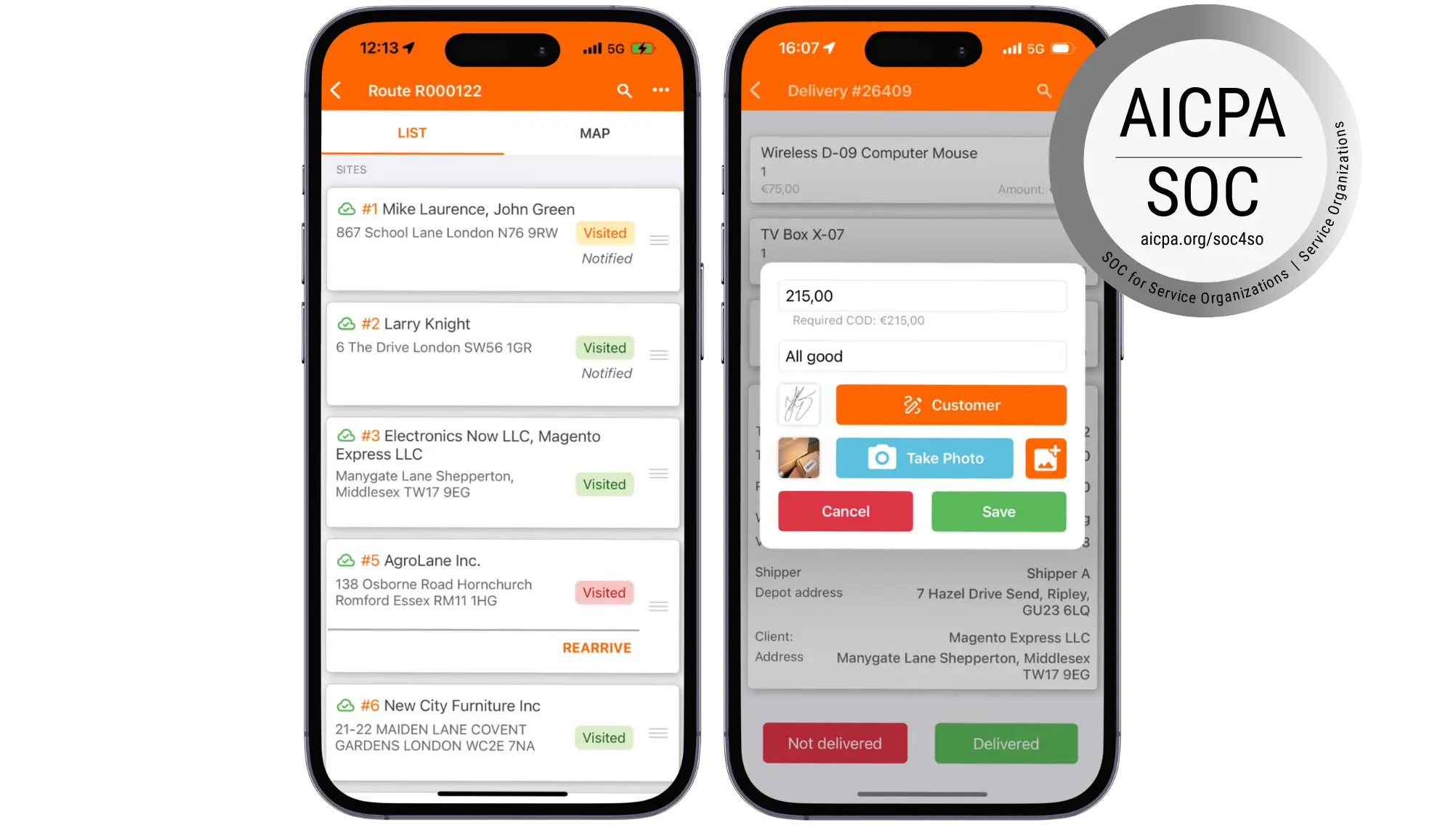 delivery driver app