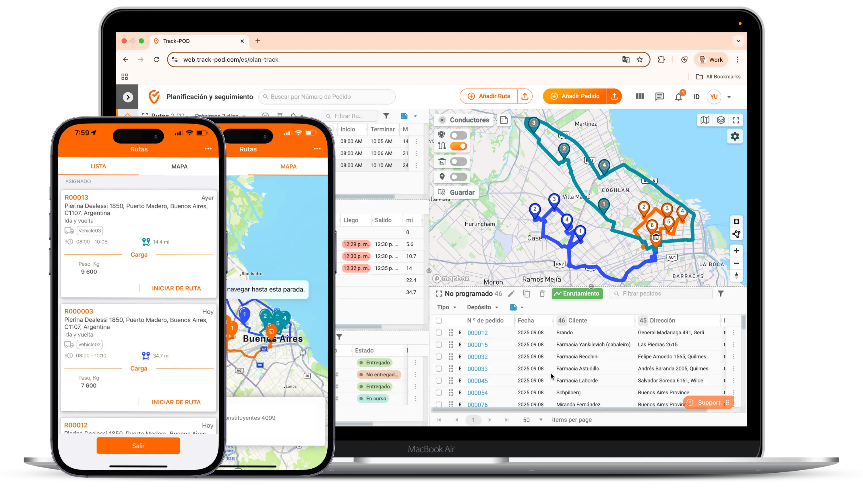 software de optimizacion de rutas Track POD