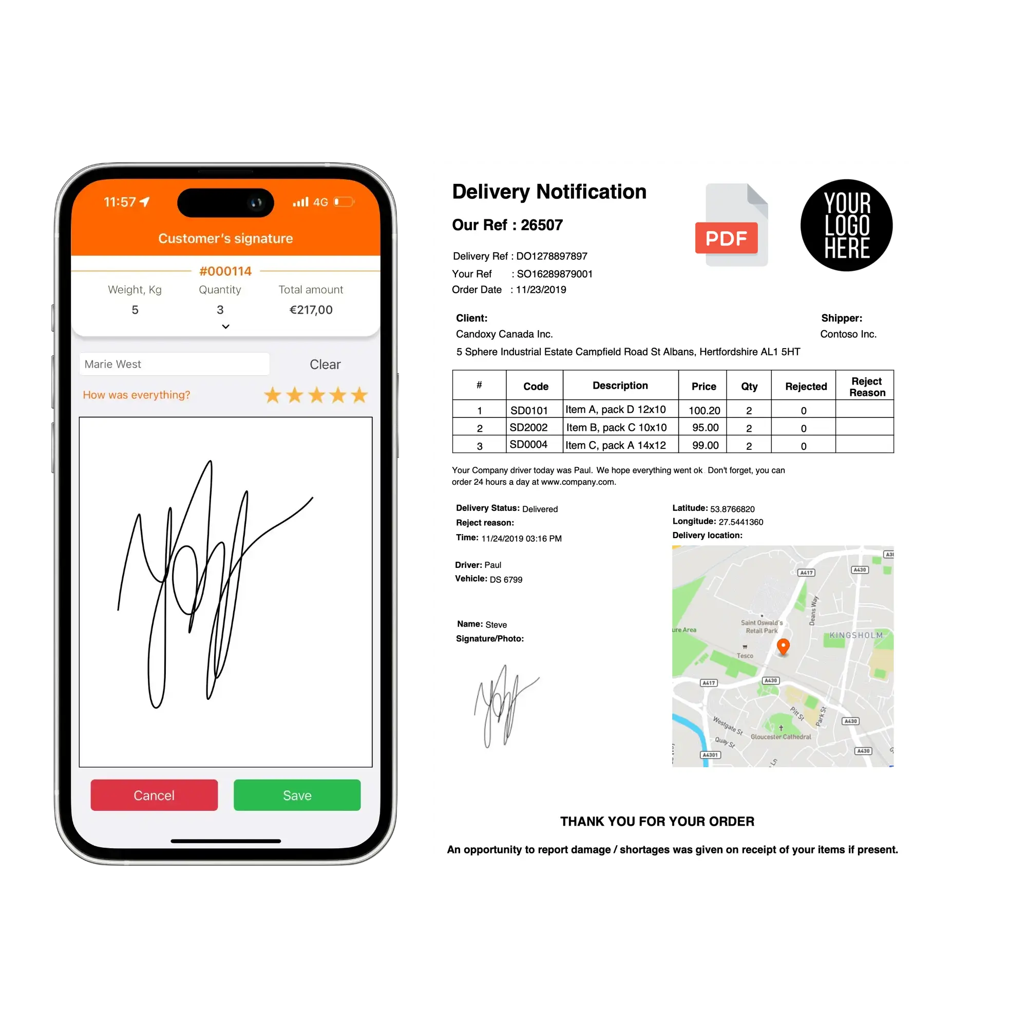 proof of delivery app