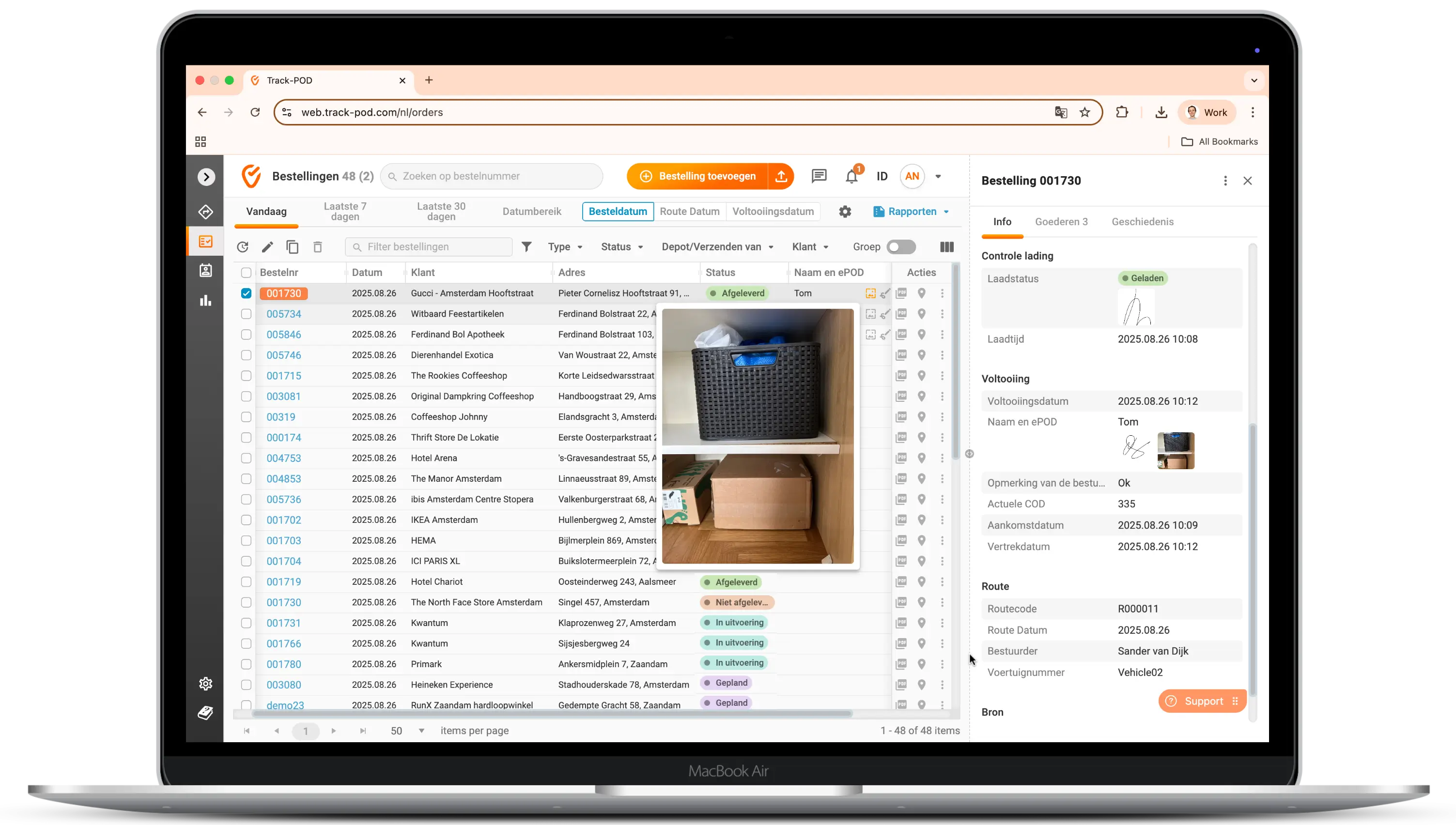 Track POD bezorgingssoftware