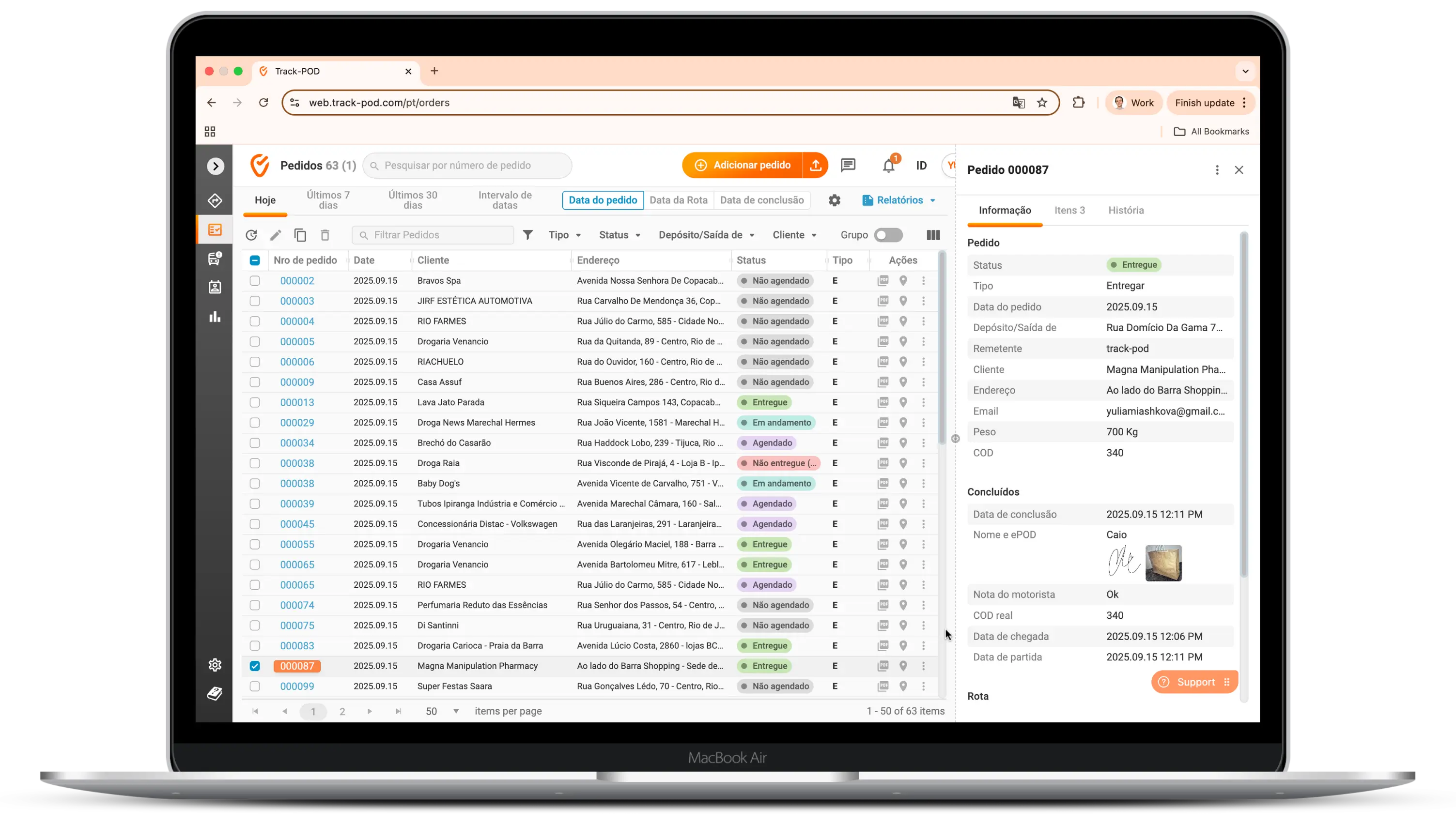TMS baseado em nuvem
