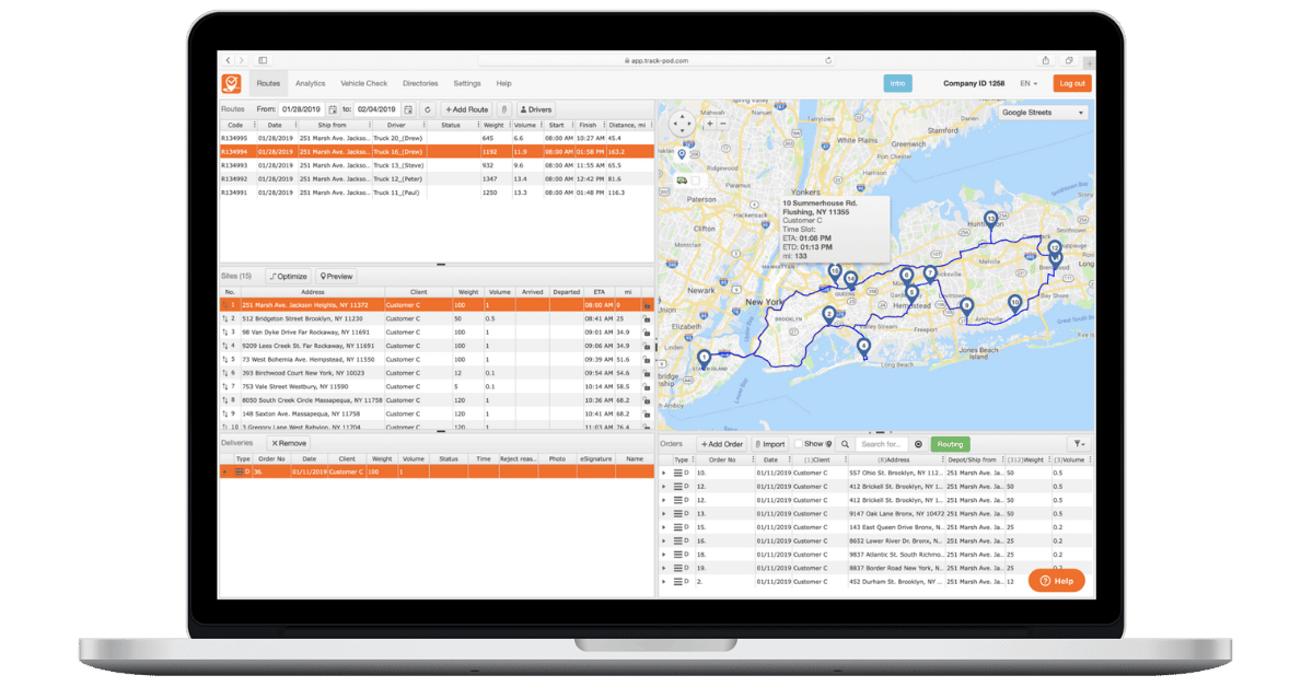 Map and optimize your truck routes with multiple stops