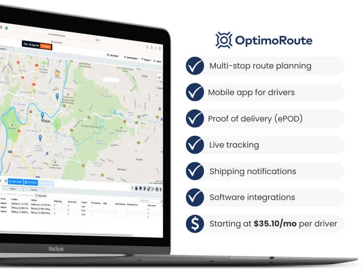 OptimoRoute meal delivery software