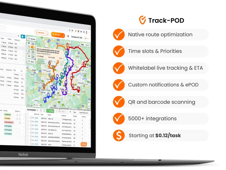 Track POD meal delivery software