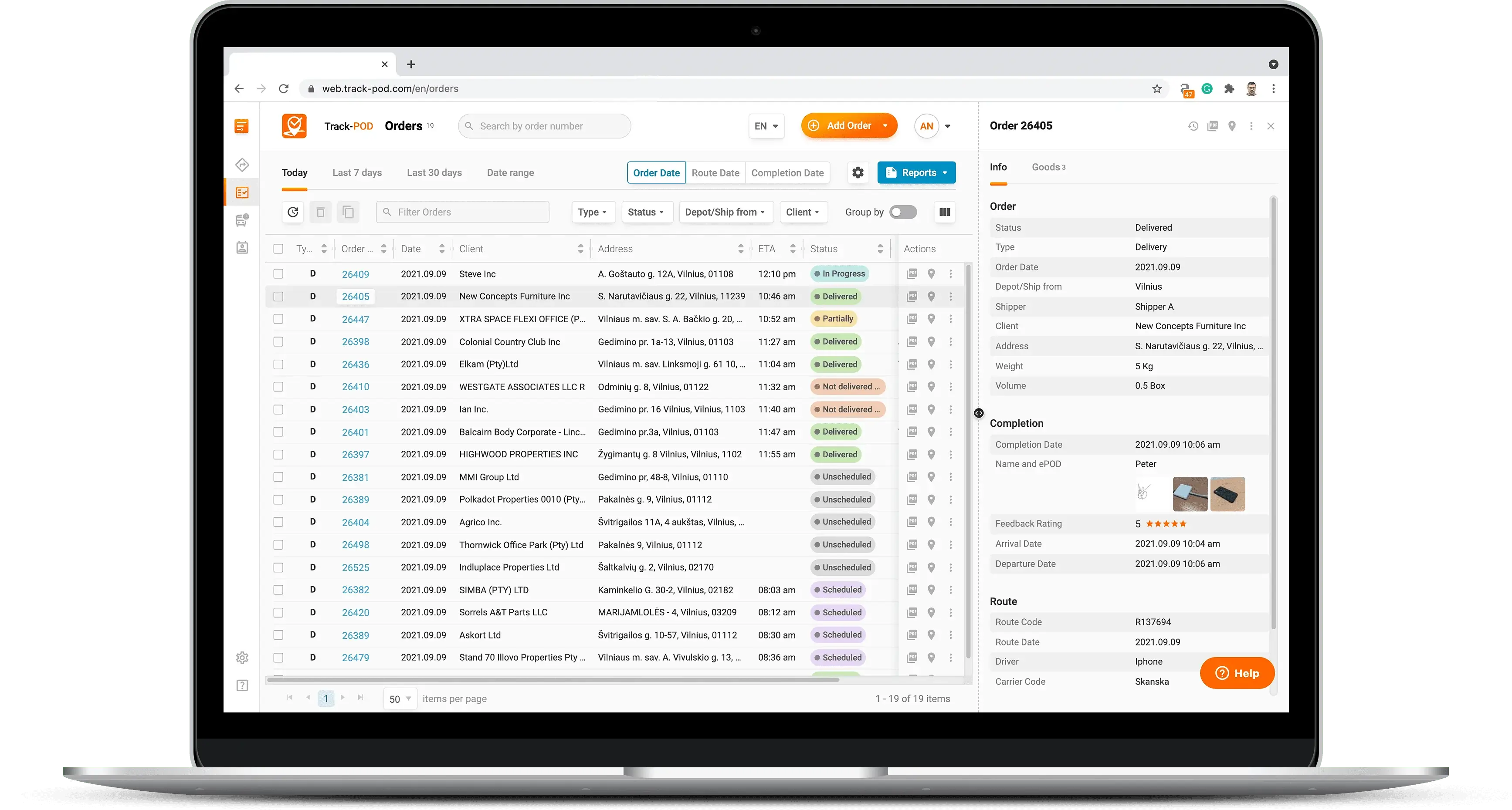 Cloud-based TMS system and data for business intelligence image