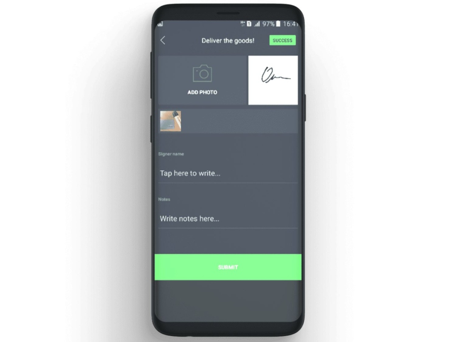 GSM tasks proof of delivery