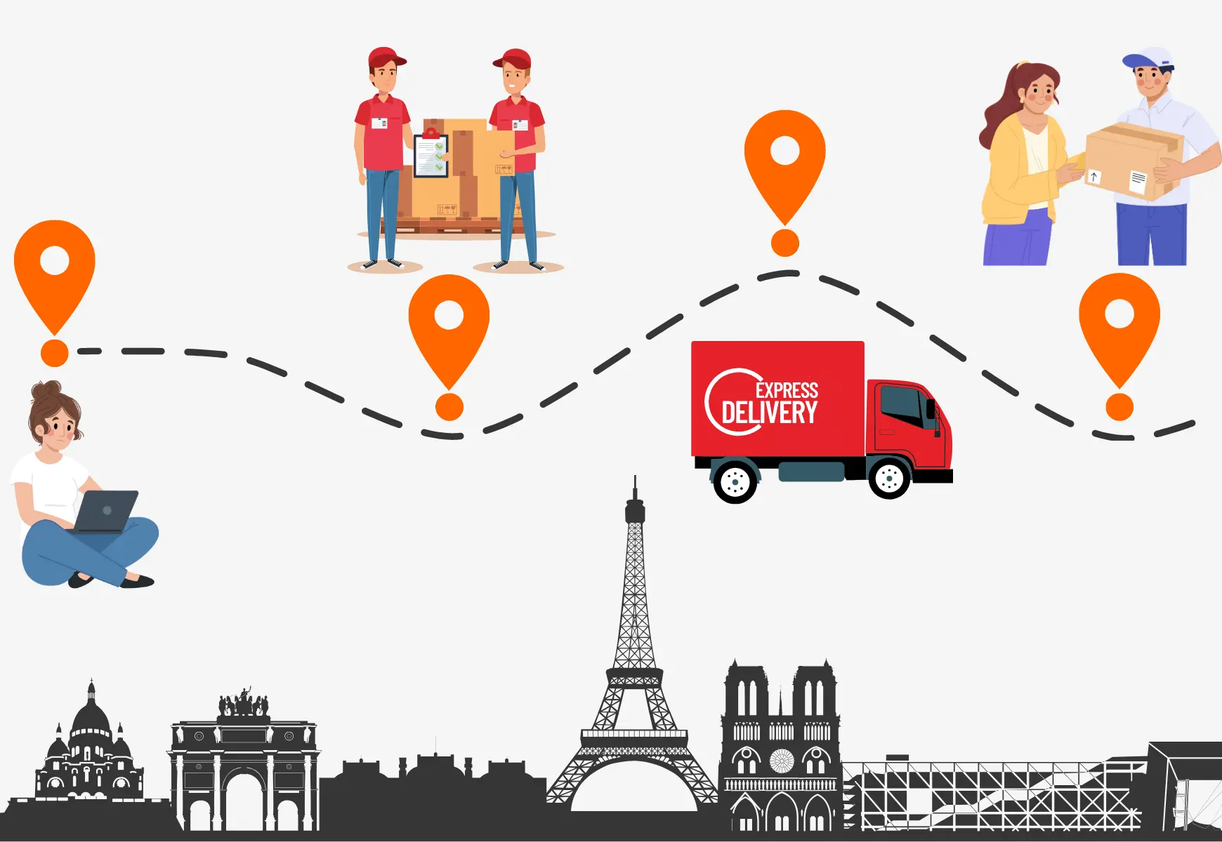 delivery to courier parcel journey