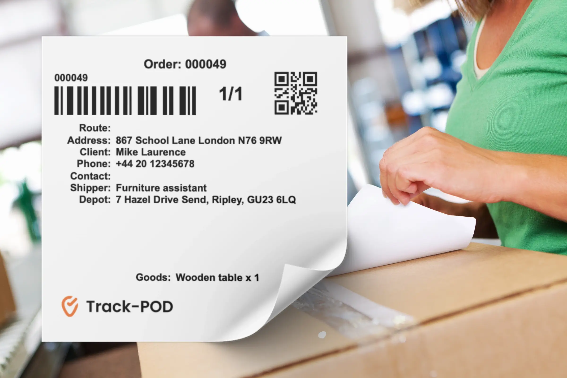 Online freight labels