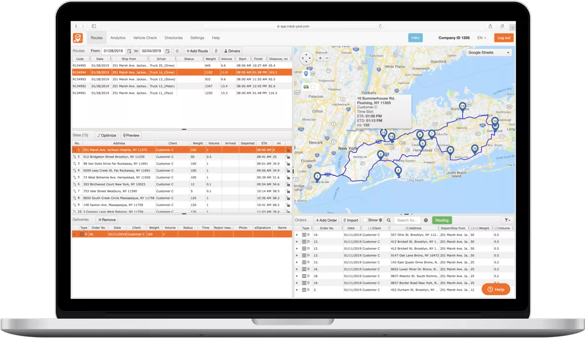 La aplicación Track-POD Delivery Driver para su back office image