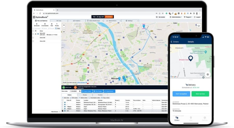 optimoroute courier app software
