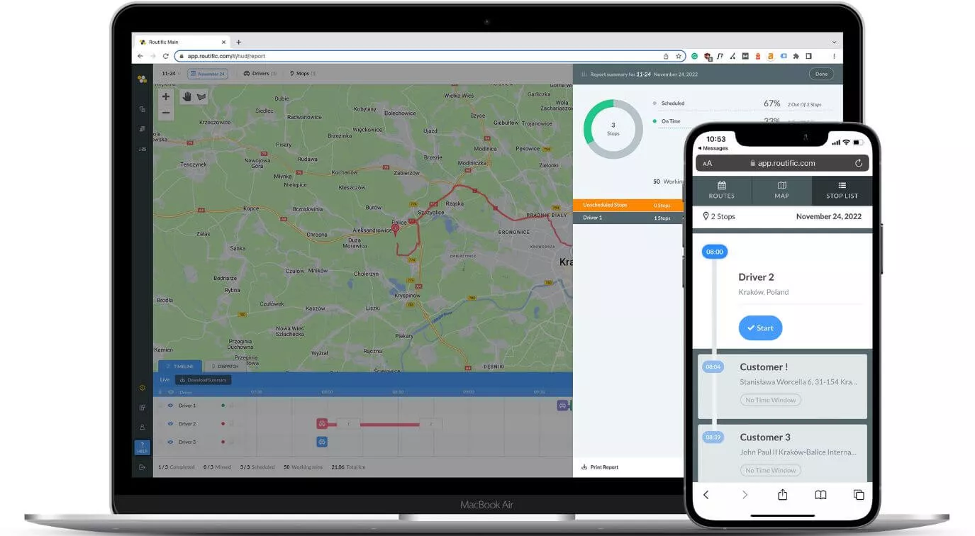routific courier app software