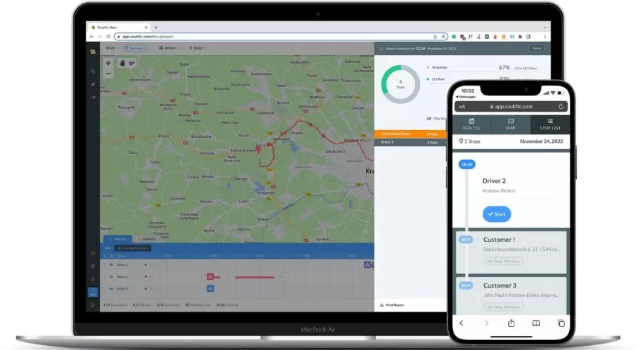 routific courier app software