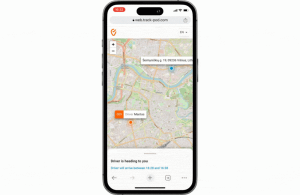 Track-POD delivery app