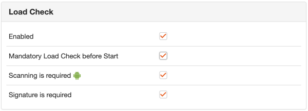 enable load check
