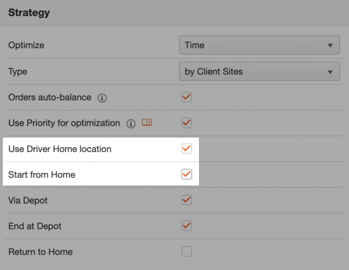 home location in routing