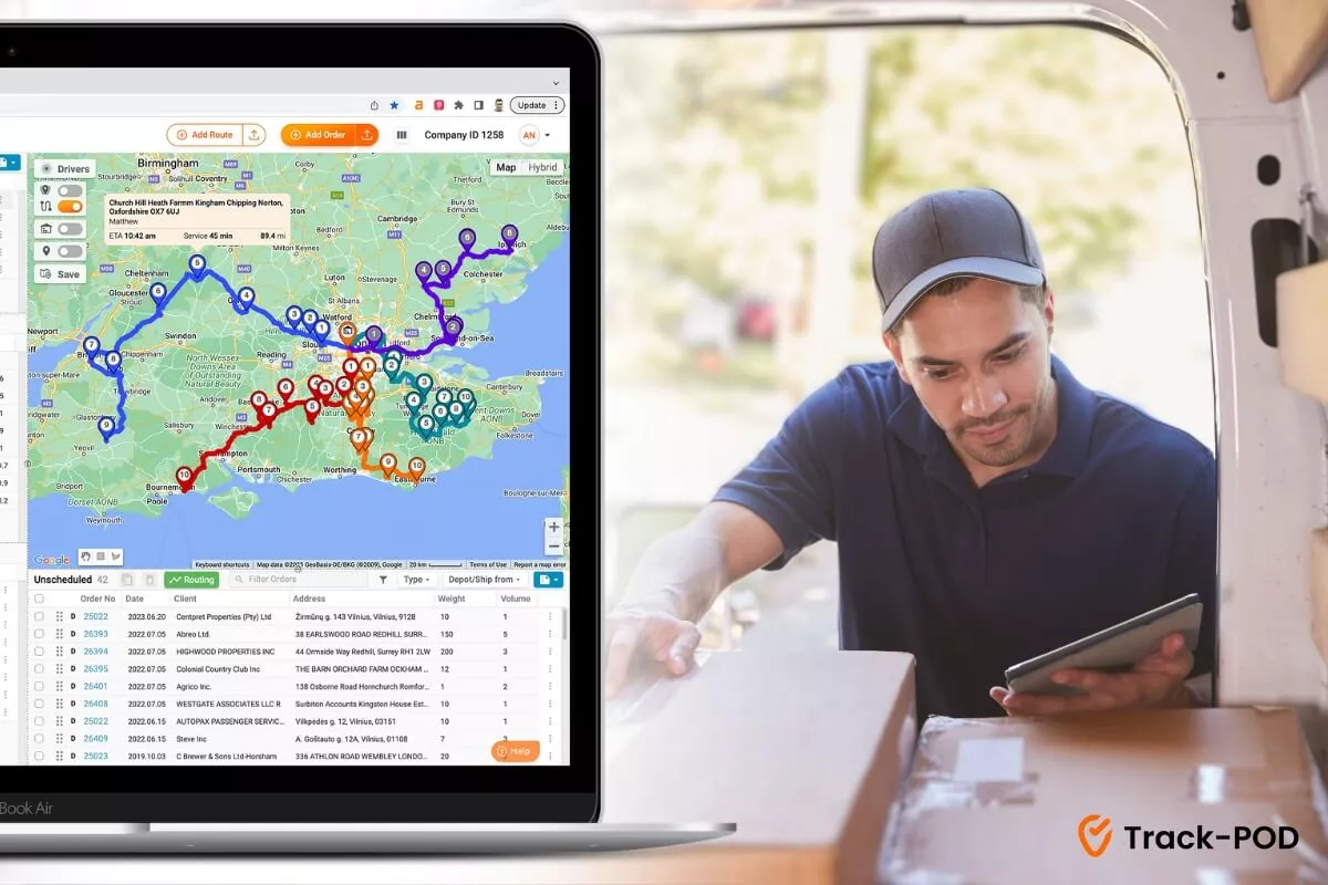 route optimization track pod driver app v2