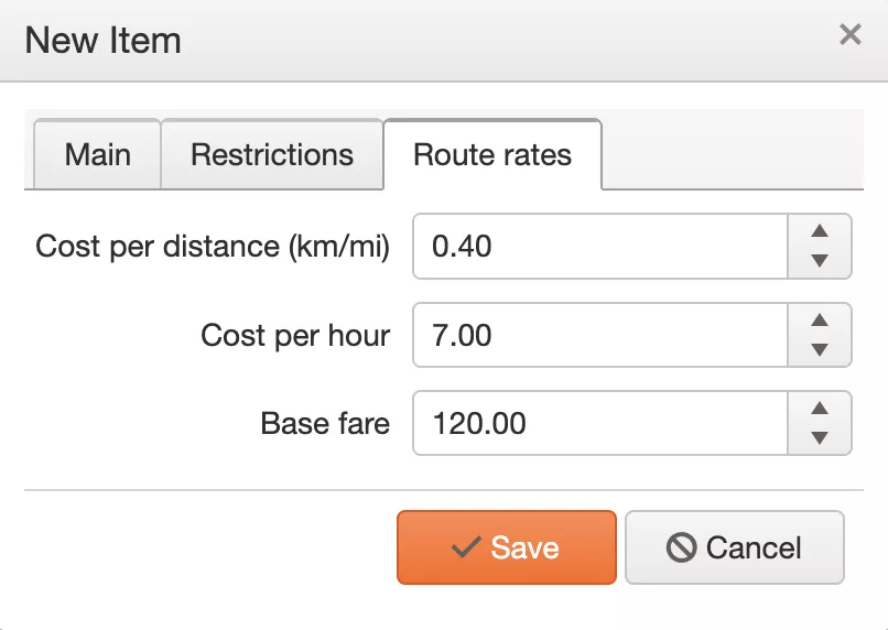 route rates for fuel costs optimization