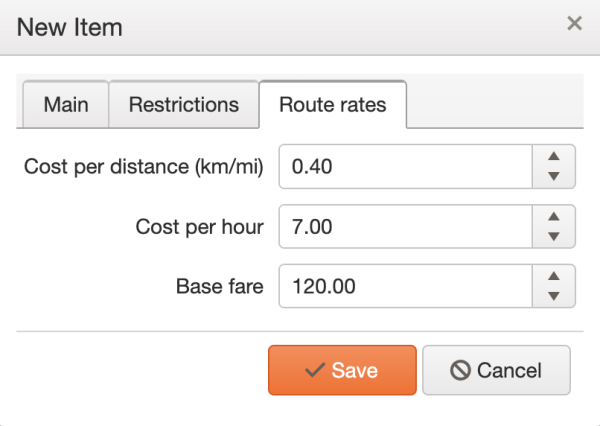 route rates for fuel costs optimization