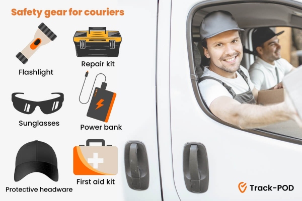 safety equipement for delivery couriers