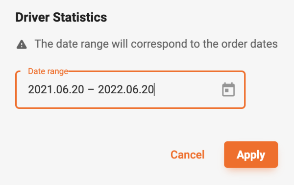 shipping reports date range