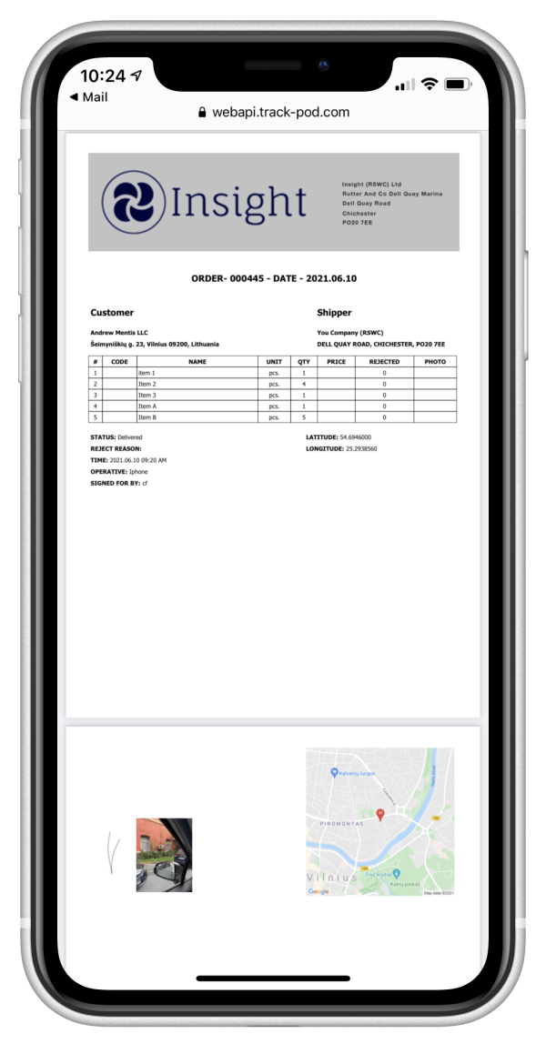 track and trace epod