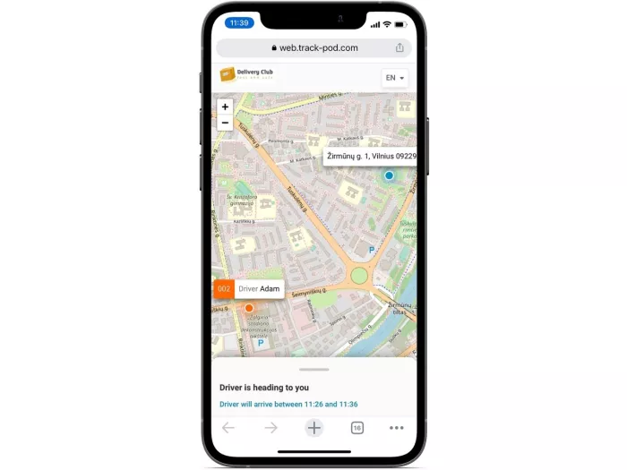 track and trace on mobile for customers