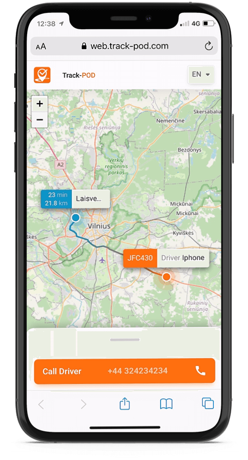 trackpod live tracking mobile iphone